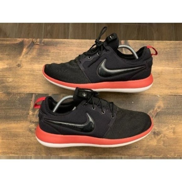 Nike Other - Nike Roshe Two Black Gym Red Sneakers